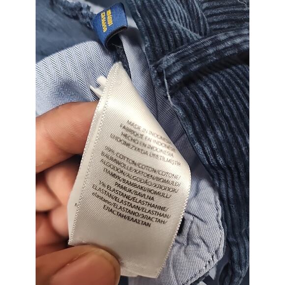 Polo Ralph Lauren Corduroy Pants Men's Size 32x28* Blue Stretch Classic Fit - Picture 11 of 11